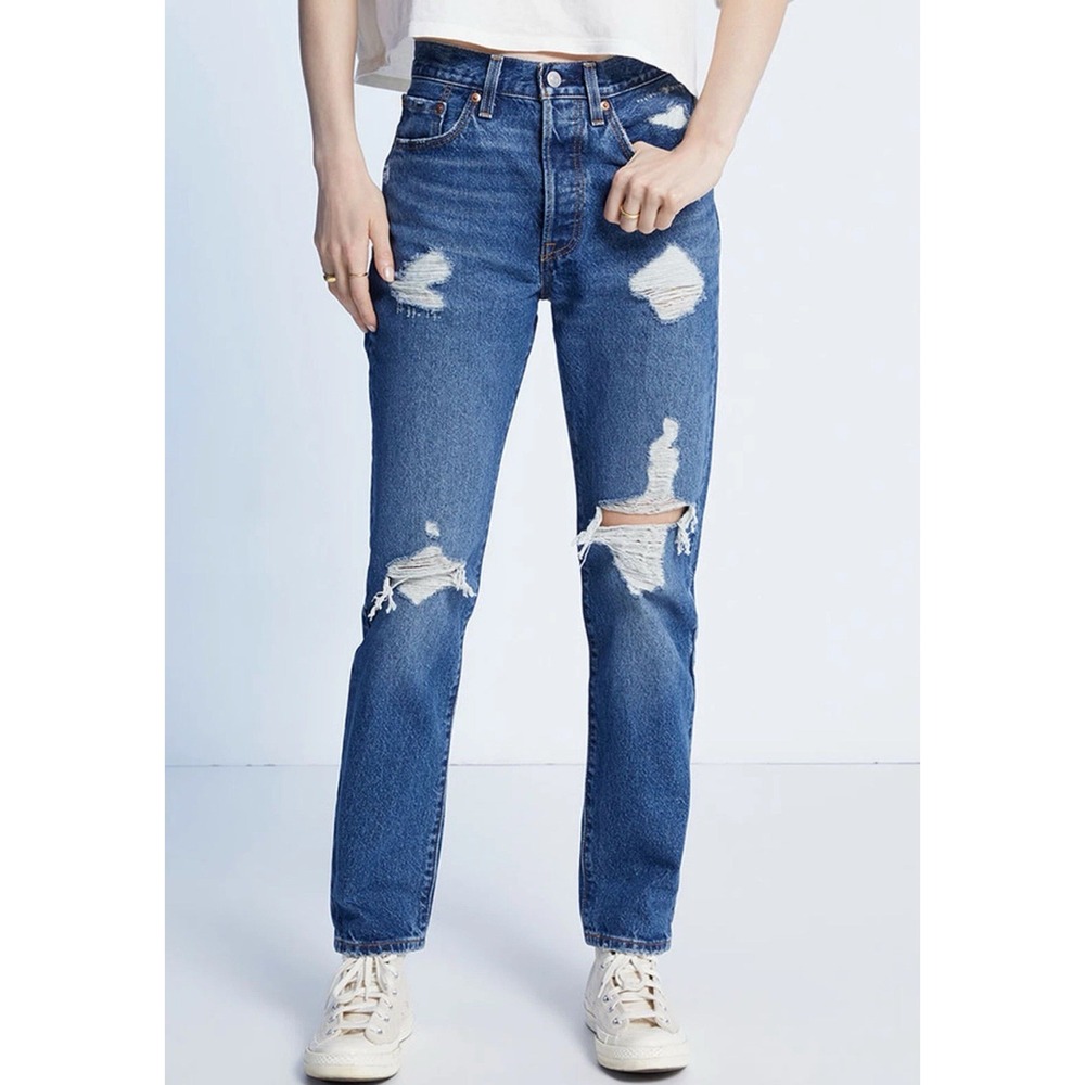 Levi's Blue Straight Leg Women's Jeans - Picture 2 of 9